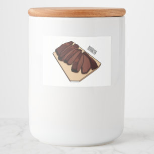 Rótulo Para Comida Ilustração de desenho do peito de carne