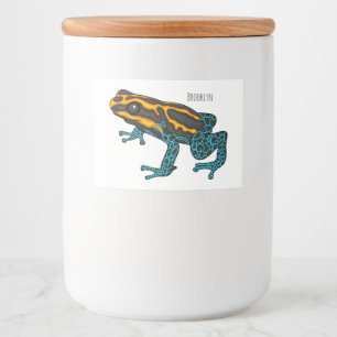 Rótulo Para Comida Ilustração de desenho do sapo Dart Veneno