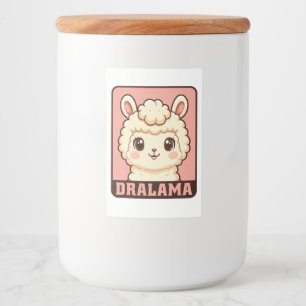 Rótulo Para Comida Ilustração de lhama fofa design