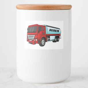 Rótulo Para Comida Ilustração do desenho animado do transporte de c