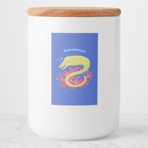 Rótulo Para Comida Ilustração engraçada de desenho animado de engu