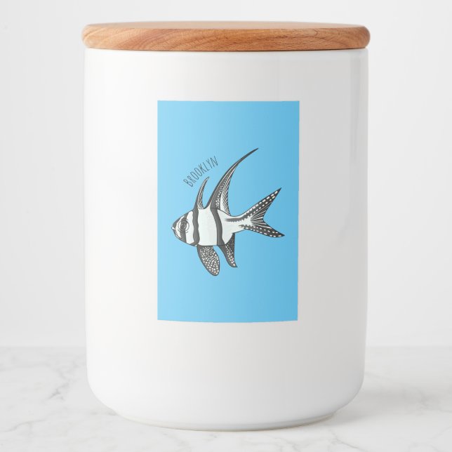 Rótulo Para Comida Imagem cartoon de cartoon de Banggai (Frente)