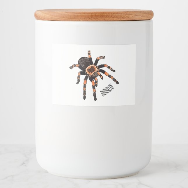 Rótulo Para Comida Imagem do desenho de Tarantula (Frente)