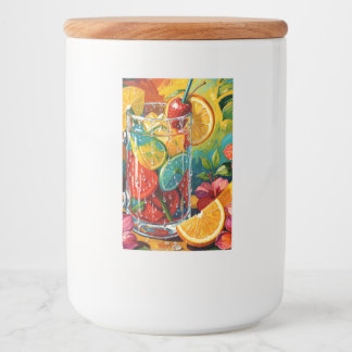 Rótulo Para Comida Impasto de pintura a óleo de coquetel de verão tro