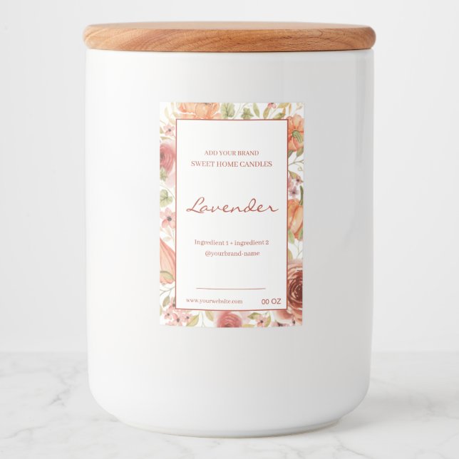 Rótulo Para Comida Ingredientes vermelhos para a boca (Frente)