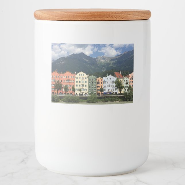 Rótulo Para Comida Innsbruck, cidade austríaca do Tirol (Frente)