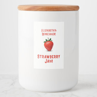 Rótulo Para Comida Jam de Morango