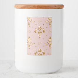 Rótulo Para Comida Jar Rosa de vidro regal