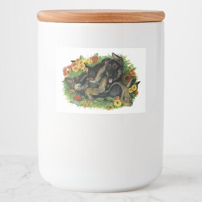 Rótulo Para Comida Jardim de Filhotes (Frente)