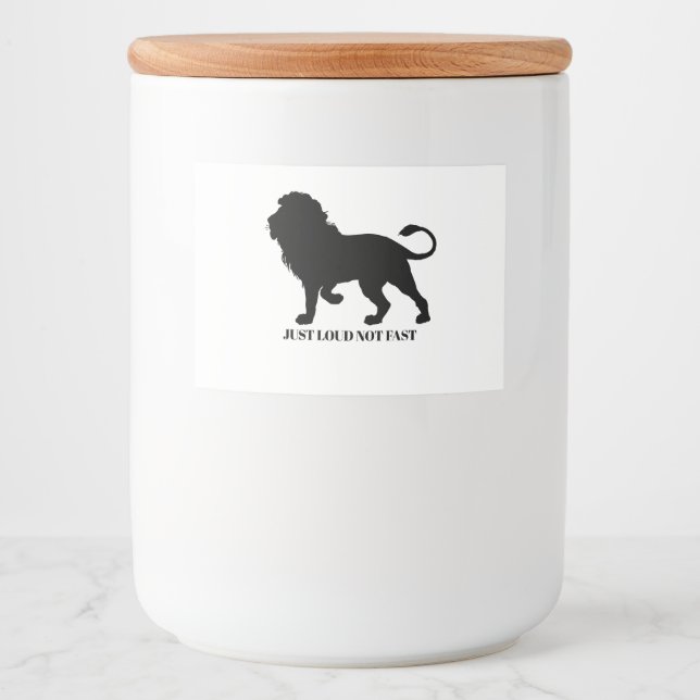 RÓTULO PARA COMIDA JUST LOUD NOT FAST (Frente)