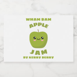 Rótulo Para Comida Kawaii Apple Jam