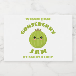 Rótulo Para Comida Kawaii Gooseberry Jam
