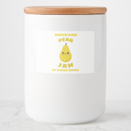 Rótulo Para Comida Kawaii Pear Jam