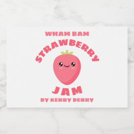 Rótulo Para Comida Kawaii Strawberry Jam