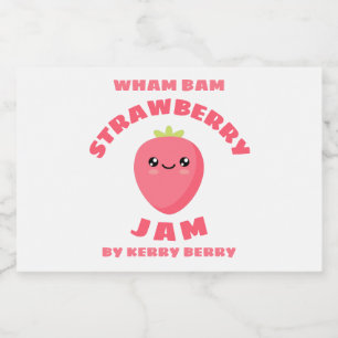 Rótulo Para Comida Kawaii Strawberry Jam