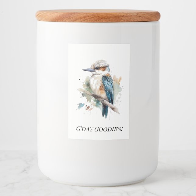 Rótulo Para Comida Kookaburra True Blue, personalizado (Frente)