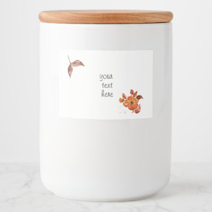 Rótulo Para Comida Laranja Laranja Aquarela