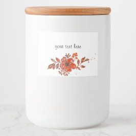 Rótulo Para Comida Laranja Laranja Aquarela