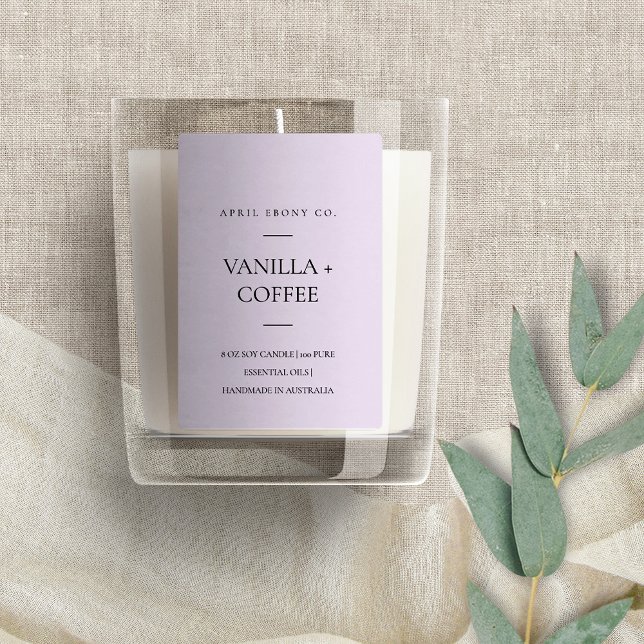 RÓTULO PARA COMIDA LAVANDA LILAC SIMPLES CANETA MODERNA MÍNIMA (Criador carregado)