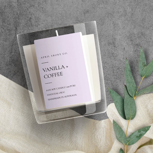 RÓTULO PARA COMIDA LAVANDA LILAC SIMPLES CANETA MODERNA MÍNIMA (Criador carregado)