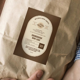 Rótulo Para Comida Lei de Algodão da Padaria Beige Moderna de Pão