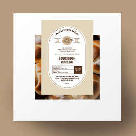 Rótulo Para Comida Lei de Algodão da Padaria Beige Moderna de Pão