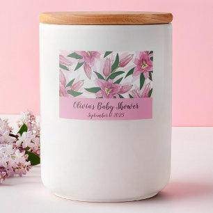 Rótulo Para Comida Lily Blooming Rosa