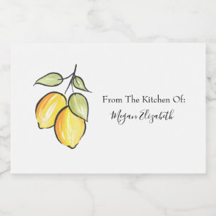 Rótulo Para Comida Limões de Aquarelas e Tintas