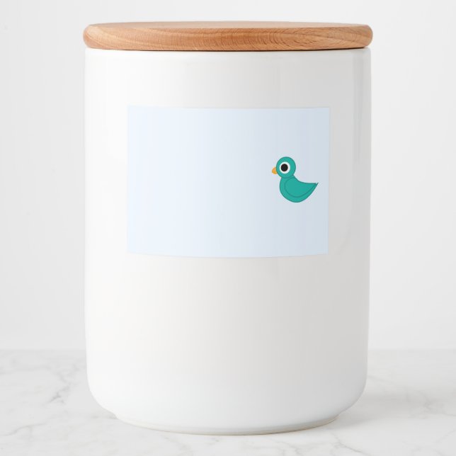 Rótulo Para Comida Lindo passarinho azul (Frente)