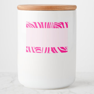 Rótulo Para Comida Listras de zebra rosa