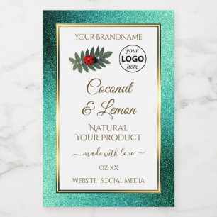 Rótulo Para Comida Logotipo Ladybug da Lista de Produtos Brancos e Br