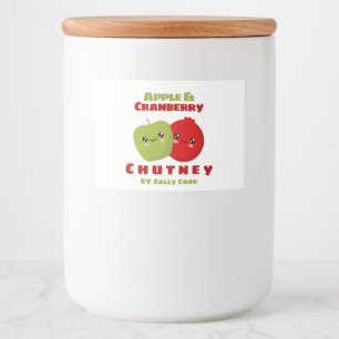 Rótulo Para Comida Maçã e chutney de amora