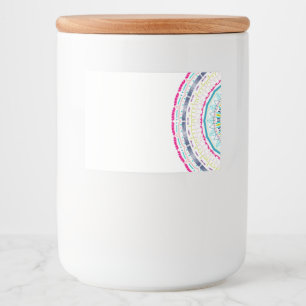 Rótulo Para Comida mandala colorida