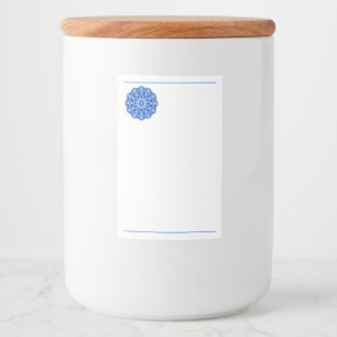 Rótulo Para Comida Mandala em azul