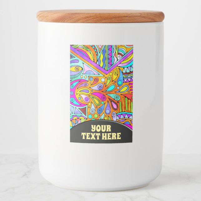 Rótulo Para Comida Mão Desenhada Por EDDArt - Blah Blah Blah 1 (Frente)