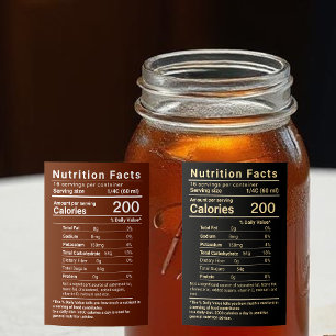 Rótulo Para Comida Maple Syrup Nutrition Facts Últimos Regulamentos d