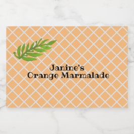 Rótulo Para Comida Marmalade Laranja