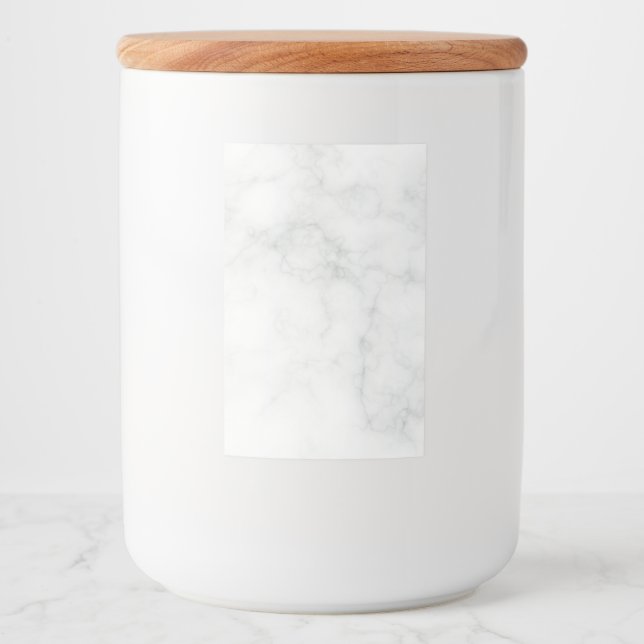 Rótulo Para Comida Mármore Branco Moderno (Frente)