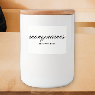 Rótulo Para Comida Melhor Mãe Personalizada Nome De Caligrafia