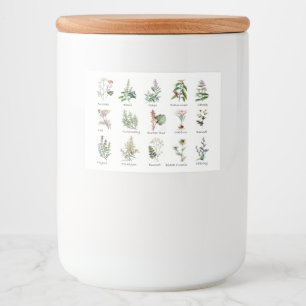 Rótulo Para Comida Mídia de ervas e especiarias