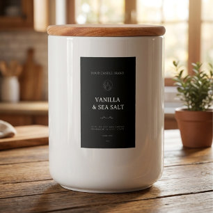 Rótulo Para Comida Minimalista elegante chic comida preta e branca