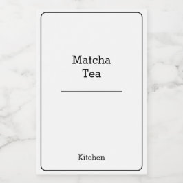 Rótulo Para Comida Mínimo de armazenamento moderno da organização dom