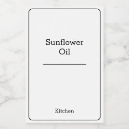 Rótulo Para Comida Mínimo de armazenamento moderno da organização dom