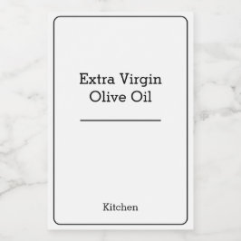 Rótulo Para Comida Mínimo de armazenamento moderno da organização dom