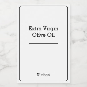 Rótulo Para Comida Mínimo de armazenamento moderno da organização dom