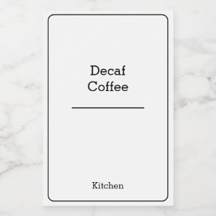 Rótulo Para Comida Mínimo de armazenamento moderno da organização dom