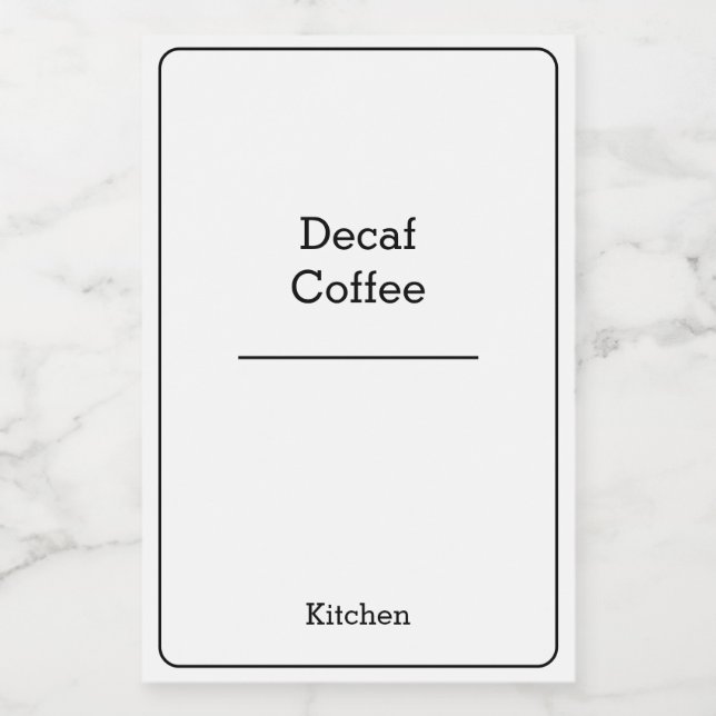 Rótulo Para Comida Mínimo de armazenamento moderno da organização dom (Rótulo Único)