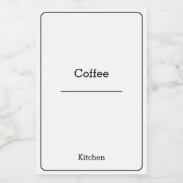 Rótulo Para Comida Mínimo de armazenamento moderno da organização dom