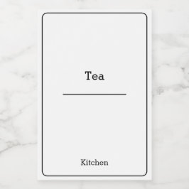 Rótulo Para Comida Mínimo de armazenamento moderno da organização dom