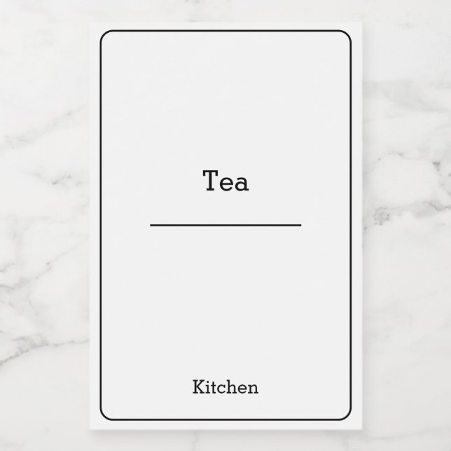 Rótulo Para Comida Mínimo de armazenamento moderno da organização dom (Rótulo Único)